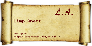Limp Anett névjegykártya